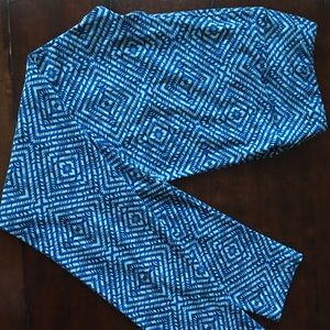 LuLaRoe TC leggings- comfy geometric print EUC